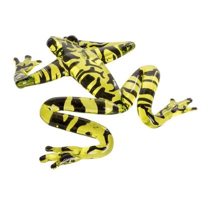Alternate image for Handcrafted Yellow-Headed Dart Frog Figurine from Costa Rica Bumblebee Frog