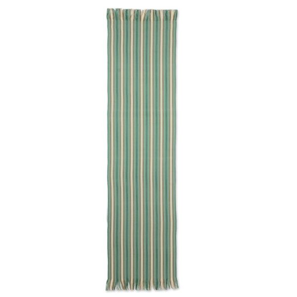 Alternate image for Green Striped Cotton Table Runner from Guatemala Forest Path