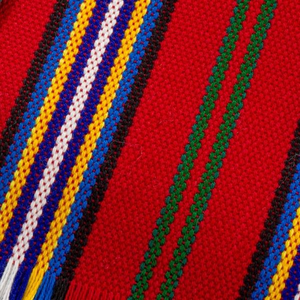 Alternate image for Set of 6 Striped Cotton Placemats and Napkins in Crimson Palop Trails