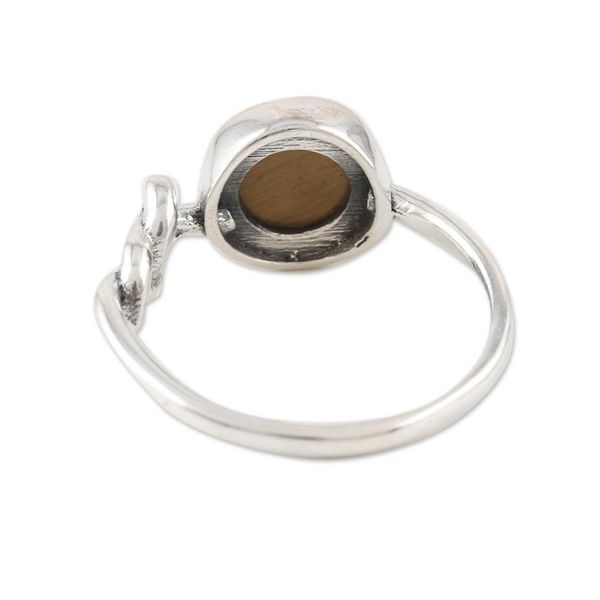 Alternate image for Sterling Silver and Tigers Eye Cocktail Ring Earthy Knot