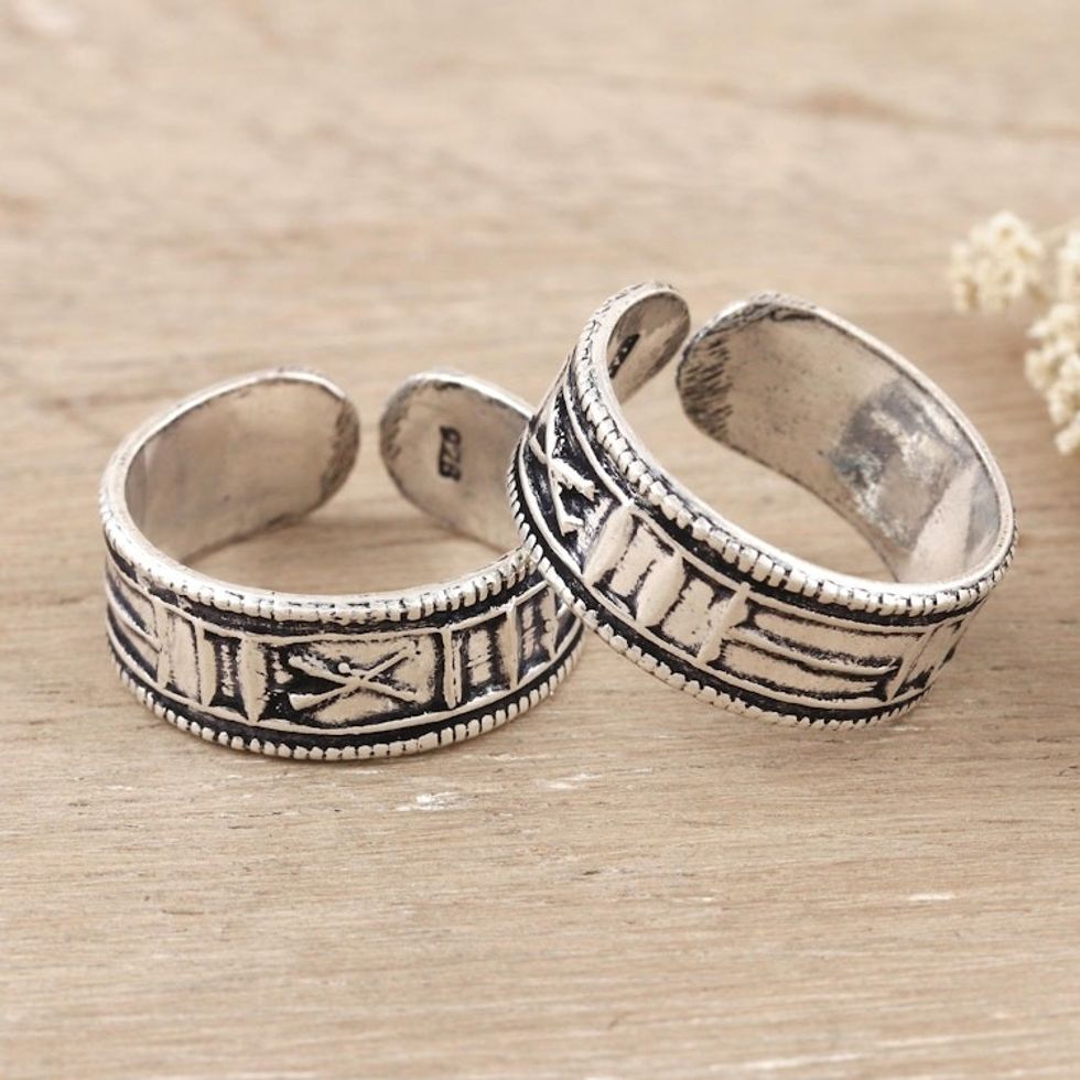 Hand Crafted Sterling Silver Toe Rings Pair 'First Choice'