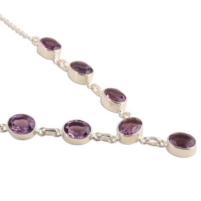 Alternate image for 24-Carat Amethyst Pendant Necklace from India Regal Dazzle