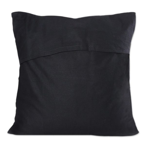 Alternate image for Cotton Patterned Black and White Cushion Covers Pair Starlit Galaxy