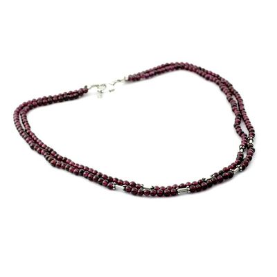 Alternate image for Garnet strand necklace Rajasthani Red