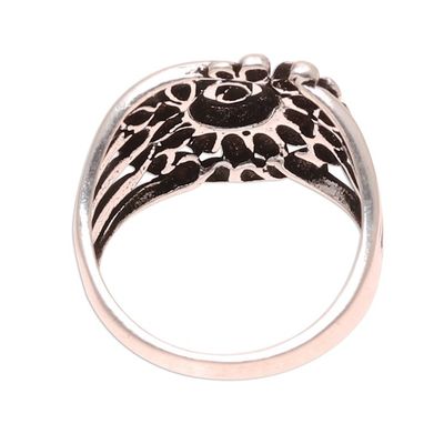 Alternate image for Swirl Pattern Sterling Silver Band Ring from India Modern Swirl