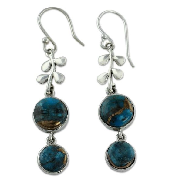Alternate image for Sterling silver dangle earrings Sweet Blueberries
