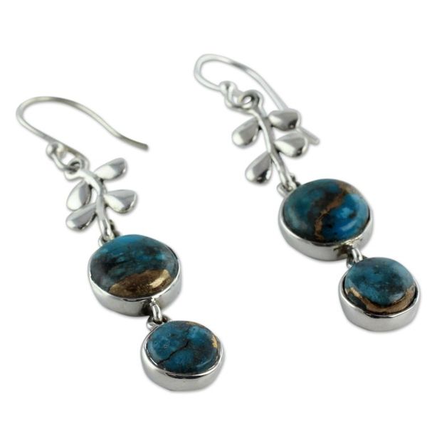 Alternate image for Sterling silver dangle earrings Sweet Blueberries