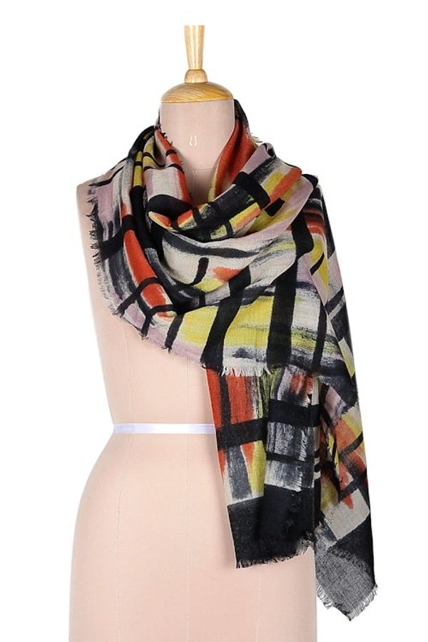 Alternate image for Hand Crafted Wool Shawl from India Campfire