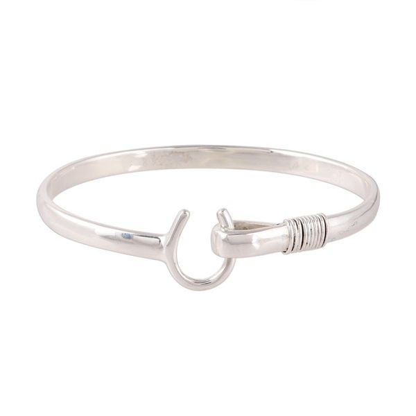 Alternate image for Sterling Silver Horseshoe Bangle Bracelet from India Horseshoe Fortune