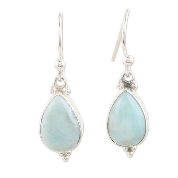 Alternate image for Larimar and Sterling Silver Dangle Earrings Quench