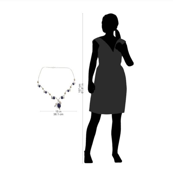 Alternate image for India Jewelry Lapis Lazuli and Citrine Y Necklace Dew Blossom
