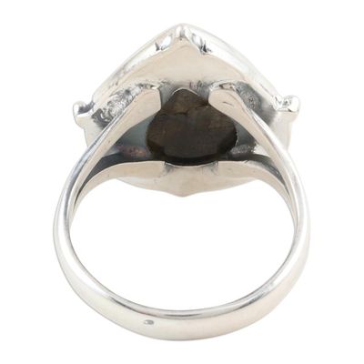 Alternate image for Natural Labradorite Cocktail Ring Sultry Night