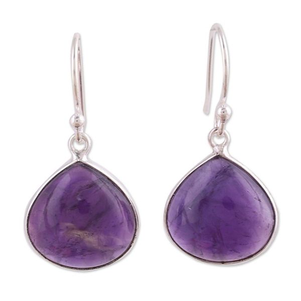 Alternate image for Amethyst and Sterling Silver Dangle Earrings from India Dancing Soul