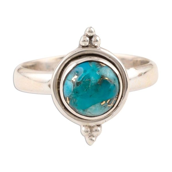Alternate image for Composite Turquoise Single Stone Ring Ocean Memory