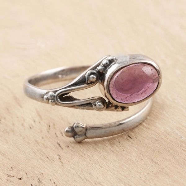 Alternate image for Hand Made Amethyst and Sterling Silver Wrap Ring Summer Berries