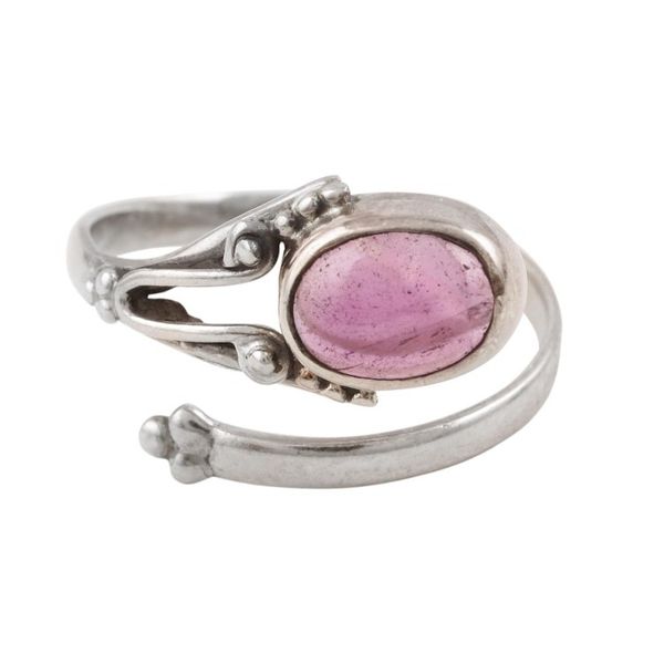 Alternate image for Hand Made Amethyst and Sterling Silver Wrap Ring Summer Berries