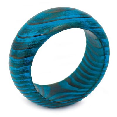 Alternate image for Wood bangle bracelet Ocean Empress