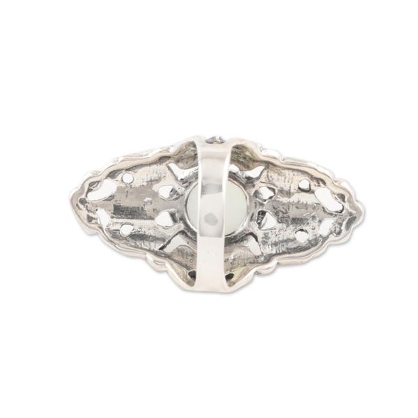 Alternate image for Leaf Pattern Chalcedony Cocktail Ring from India Leafy Wreath