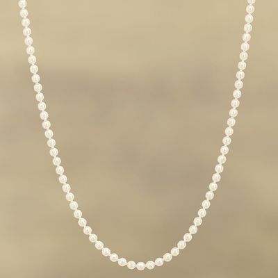 Alternate image for Sterling Silver Ball Chain Necklace from India Simple Appeal