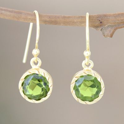 Alternate image for Natural Peridot Dangle Earrings Springs Arrival