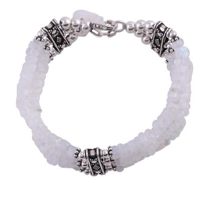 Alternate image for Beaded Jewelry Rainbow Moonstone Bracelet Sterling Silver  Pure Love