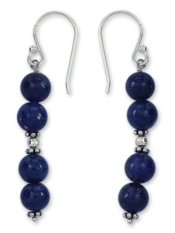 Alternate image for Lapis lazuli dangle earrings Pillars of Love
