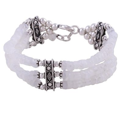 Alternate image for Beaded Jewelry Rainbow Moonstone Bracelet Sterling Silver  Pure Love