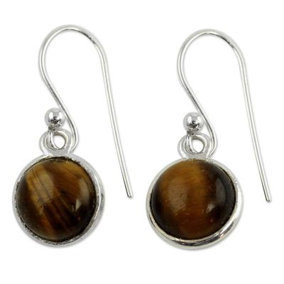 Alternate image for Tigers Eye Earrings Sterling Silver Jewelry Lucky Hunch