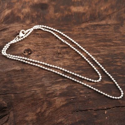 Alternate image for Sterling Silver Ball Chain Necklace from India Simple Appeal