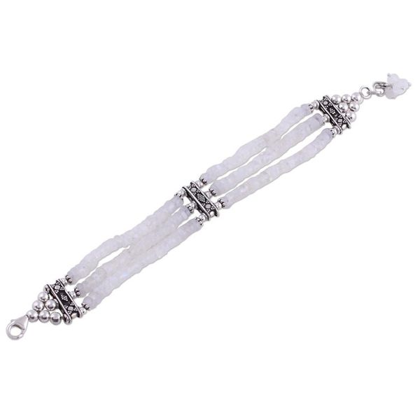 Alternate image for Beaded Jewelry Rainbow Moonstone Bracelet Sterling Silver Pure Love