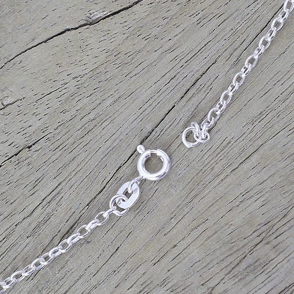 Alternate image for Handcrafted Rainbow Moonstone Sterling Silver Necklace Perfect Poise