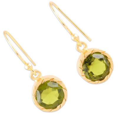 Alternate image for Natural Peridot Dangle Earrings Springs Arrival