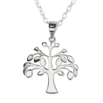 Alternate image for Sterling Silver Tree Pendant Necklace from India Kalpvriksh Tree