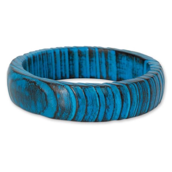 Alternate image for Hand Crafted Mango Wood Bangle Bracelet Delhi Skies