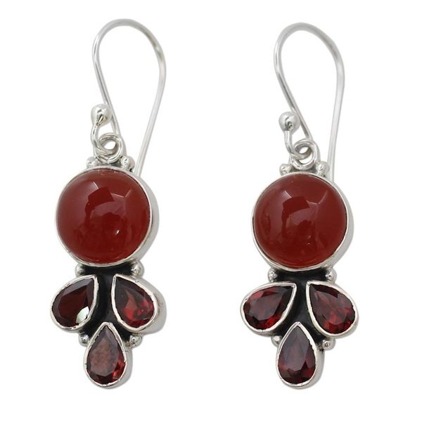 Alternate image for Colorful Fair Trade Gemstone Earrings from India Ardent Color