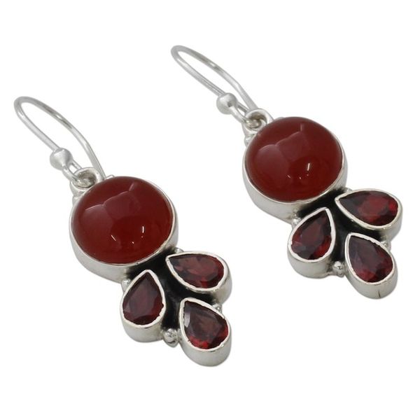 Alternate image for Colorful Fair Trade Gemstone Earrings from India Ardent Color