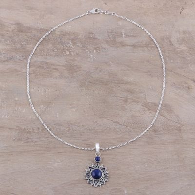 Alternate image for Sterling Silver Lapis Lazuli Royal Star Pendant Necklace Royal Star