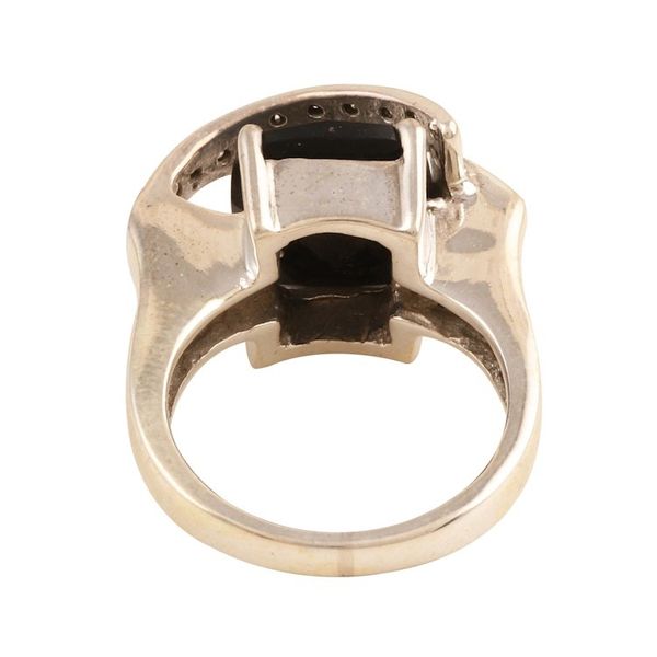 Alternate image for Handcrafted Onyx and Silver Cocktail Ring from India Secret