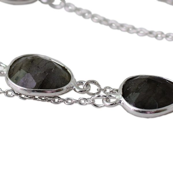 Alternate image for Labradorite and Sterling Silver Necklace Indian Jewelry Duduma Majesty