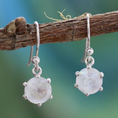 Alternate image for Rainbow Moonstone Dangle Earrings Mystic Vision
