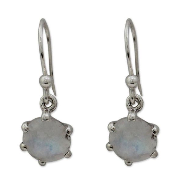 Alternate image for Rainbow Moonstone Dangle Earrings Mystic Vision