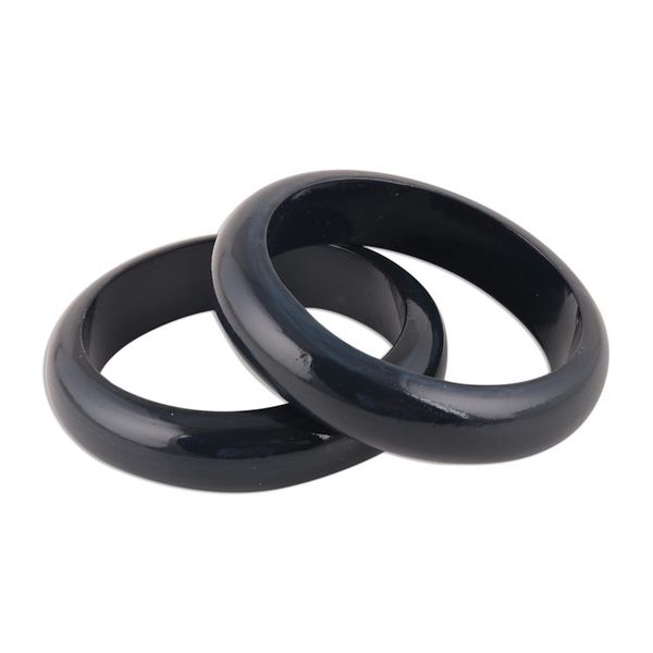 Alternate image for Haldu Wood Bangle Bracelets in Charcoal from India Pair Charcoal Duo