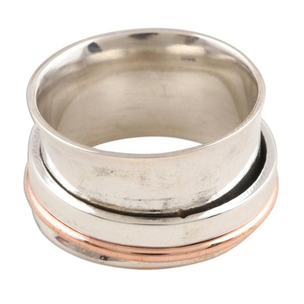 Alternate image for Sterling Silver Meditation Ring Follow Your Heart Message from the Heart
