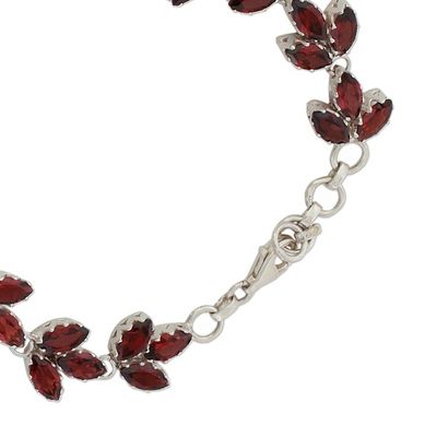 Alternate image for Garnet and Sterling Silver Tennis Bracelet from India Autumn Air