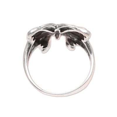 Alternate image for Butterfly Sterling Silver Band Ring from India Butterfly Companion