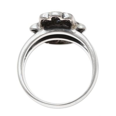 Alternate image for Sterling Silver Jali Hamsa Cocktail Ring from India Jali Hamsa