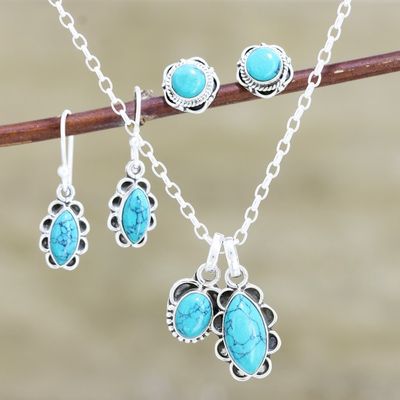 Alternate image for Hand Crafted Sterling Silver Jewelry Set from India Inner Calm