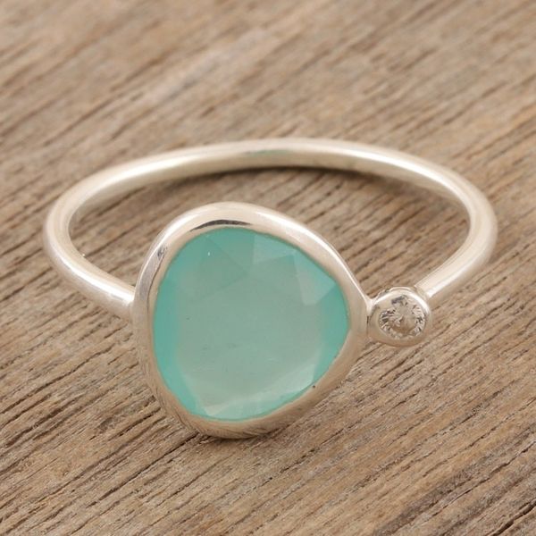 Alternate image for Sterling Silver Chalcedony Cocktail Ring from India Sea Queen