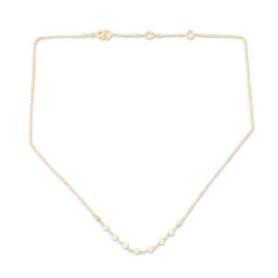 Alternate image for Handmade Chalcedony Gold Plated Necklace Green Glade