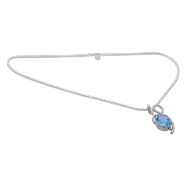 Alternate image for Topaz pendant necklace Blue Delight